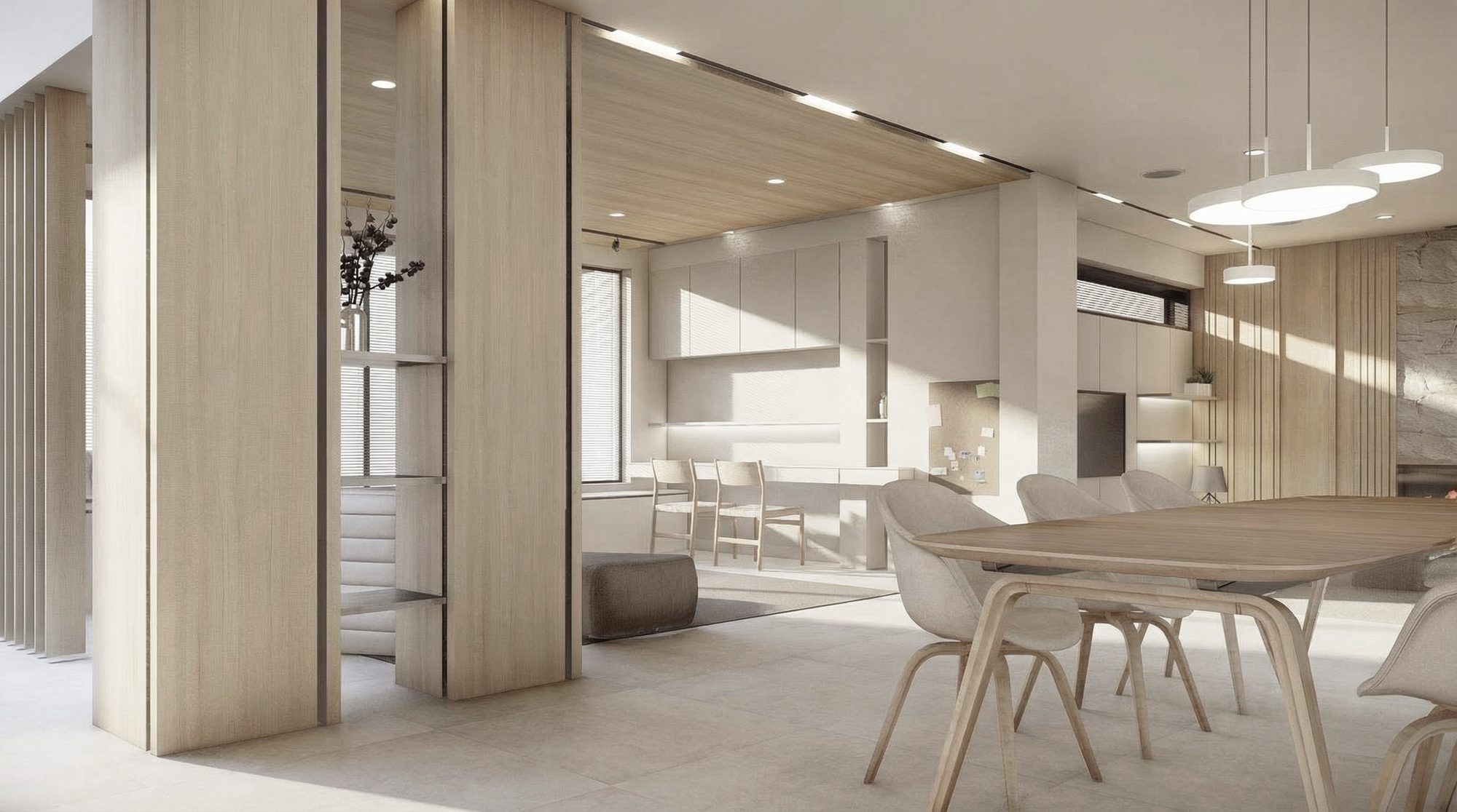 Open plan living dining