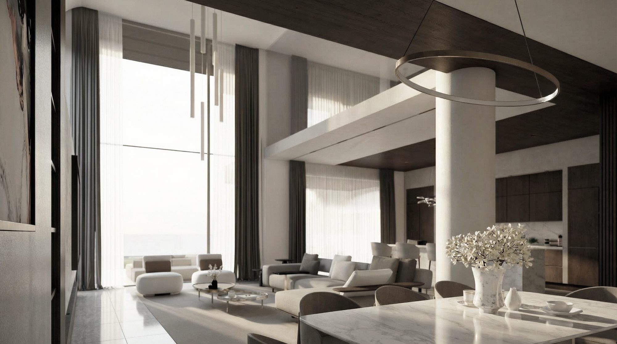 High ceiling house