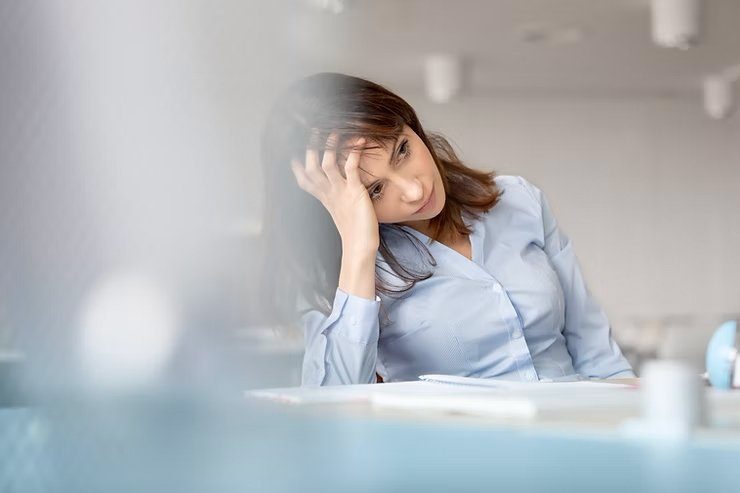 Overwhelmed woman