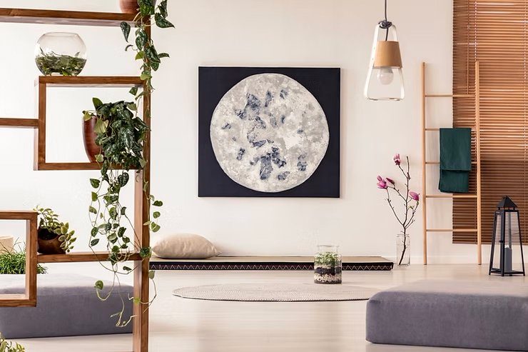 Relaxing yoga room